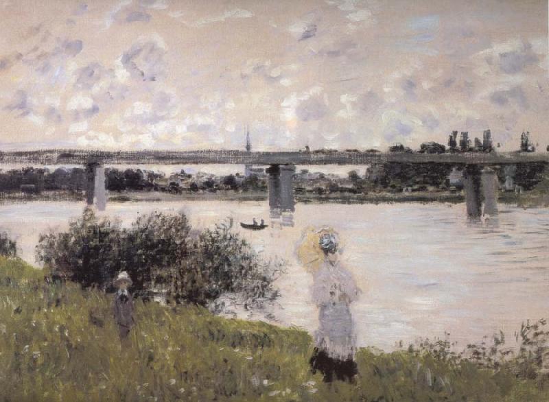 Claude Monet Byt the Bridge at Argenteuil Germany oil painting art